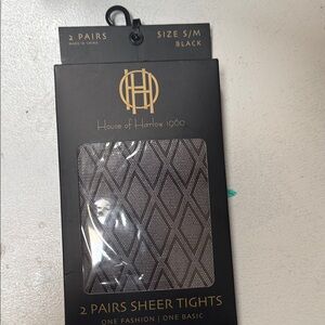 House of Harlow Black Sheer Tights small/medium